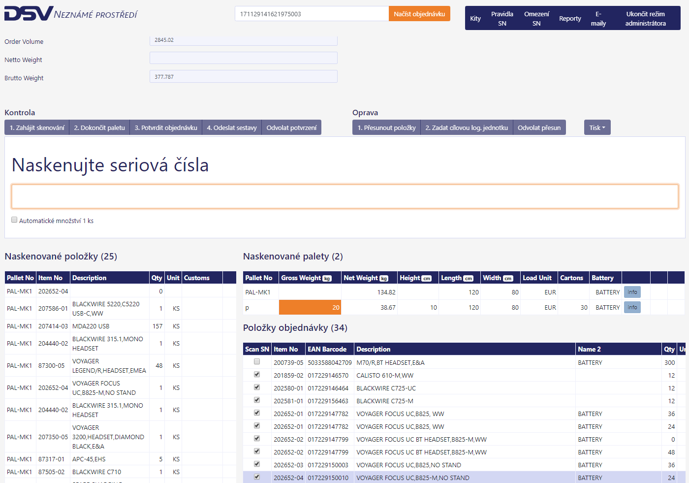 Pallet-perfect packing with barcode verification